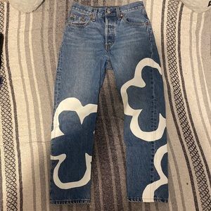 Levi’s 501 Floral Print Straight Jeans